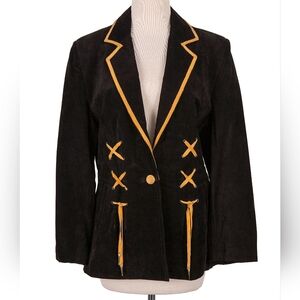 Elegant Black and Gold Women's Jacket
